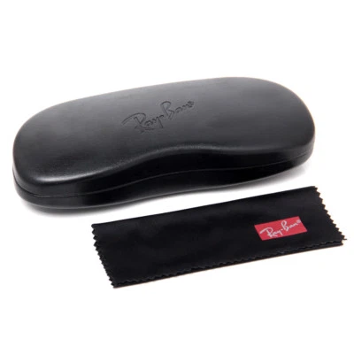 Nuevo Ray Ban Gafas Duras Estuche Aviador Gafas Negro Almeja Tela Rx Foto 1 de 4