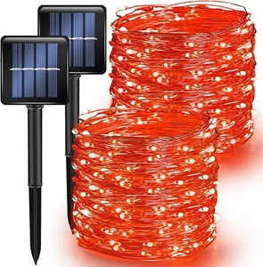 1/2PC Red Solar Garden String Lights Outdoor Waterproof Tree Party Patio Decor - Picture 1 of 30