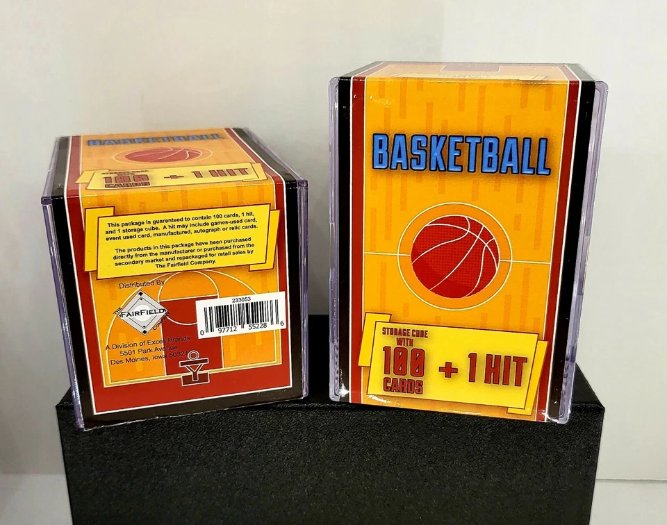 Fairfield NBA Basketball Ultra Pro Storage Cube Box 100 Cards Plus 1 Hit NEW - Image 1 of 1