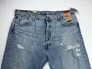 Levi's 501 '93 Straight Original Fit Stretch Worn Look Jeans Size: W42 X L30 - Picture 1 of 4