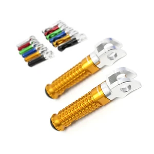 Gold CNC MPRO Front Foot Pegs For Kawasaki Z650 17 18 19 20 21 22 23 - Picture 1 of 7