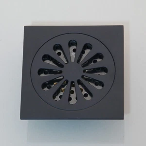 4"Square Bathroom Floor Drain ORB Stainless Steel Shower Waste Drainage Strainer - Picture 1 of 8