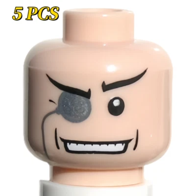 5 PCS LEGO PARTS Minifigure Head 3626pb0028 LightNougat - Image 1 of 4