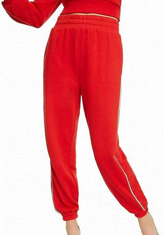 Inc International Concepts Rhinestone Jogger Pants Size M True Red Retail