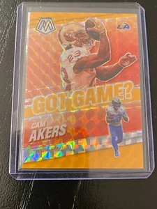 2021 Panini Mosaic Football Card Cam Akers Got Game Orange #/25 - Picture 1 of 2
