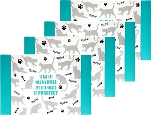 4 Tovagliette Plastica (18"x12") SE IL MIO GATTO FOSSE IL MIO CAPO LA MIA VITA SAREBBE PURA, GR - Foto 1 di 2