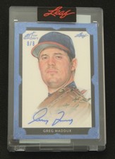 GREG MADDUX Signed Autograph 2021 LEAF ART OF SPORT PLATINUM #BAGM1  #8/8