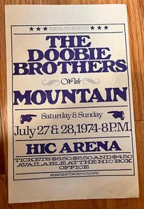 DOOBIE BROTHERS MOUNTAIN HONOLULU 1974 ORIGINAL HANDZETTEL - Bild 1 von 1