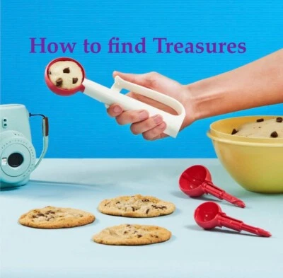 L 9) BRAND NEW TUPPERWARE PORTIONING SCOOPS 15, 30, 55ML RED WHITE - Image 1 of 3