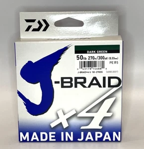 Daiwa J-Braid x4 Dark Green 50 lb 270m/300yd - NEW - Picture 1 of 1