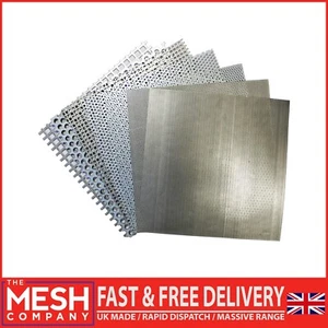 The Mesh Company 304 Stainless Steel Perforated Sheet Metal Mesh Guillotine Cut - Picture 1 of 2