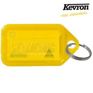 Kevron Pack 10 ID5 YELLOW 100% Genuine Plastic Clicktag Label Key Tags Click Tag - Foto 1 di 2