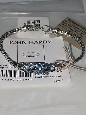 "Pulsera de cadena delgada de plata John Hardy WM Asli talla S 6,5"" de largo con topacio azul" Foto 1 de 4