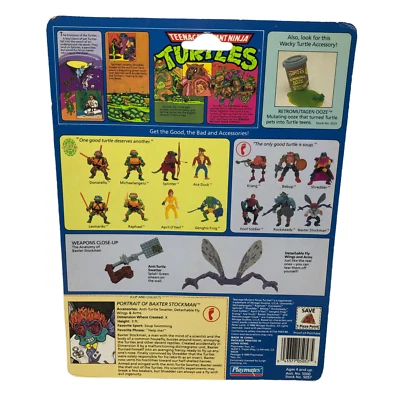 Tarjeta de colección 1988 Teenage Mutant Ninja Turtles Baxter Stockman SOLO Foto 1 de 4