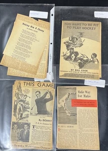 ULTRA RARE EARLY 1930's NEWSPAPER TENNIS GOLF RACING / MAGAZINE ARTICLES ! - Picture 1 of 2