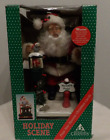 Holiday Creations Animated  12" Santa Mail Musical Lights Tunes Holiday Scene