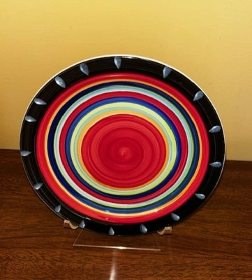 Plato de ensalada de 8" - GIBSON - Casa Stella - rojo varios círculos Foto 1 de 3