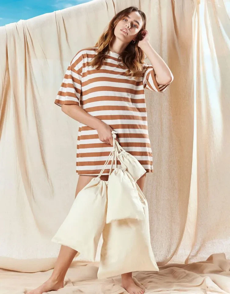 Westford Mill Organic Premium Cotton Stuff Bag Tote Canvas Shopping Reusable Bag - Image 1 of 1