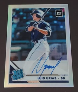 2019 Panini Donruss Optic Luis Urias #RRS-LU Rated Rookie AUTO Holo Silver RC - Picture 1 of 2