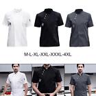 Chef Jacket Short Sleeve Cooking Clothes Skin Friendly Chef Coat for Kitchen