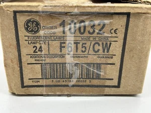 GE 10032 - Fluorescent Lamps Bulbs Medium Bi-Pin 9" Cool White F6T5/CW- 24 ct. - Picture 1 of 4