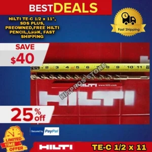 Hilti TE-C 1/2 x 11 Zoll, SDS PLUS, GEBRAUCHT, KOSTENLOSER HILTI BLEISTIFT, L@@K, SCHNELLER VERSAND - Bild 1 von 12