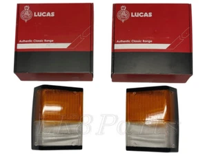 Range Rover Classic Front LH and RH Indicator & Side Light Lenses Set Lucas - Picture 1 of 7