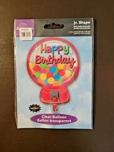 Anagram Int., Inc. Happy Birthday Jr. Shape Clear Transparent Balloon (NEW) - Picture 1 of 4