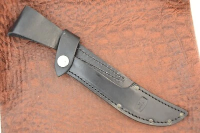 BUCK 541 USA FIXED BLADE USA BLACK LEATHER SHEATH NO KNIFE ONLY SHEATH (20921.2) - Image 1 of 2