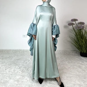 Muslim Women Abaya Dubai Kaftan Long Dress Ramadan Maxi Robe Elegant Formal Prom - Picture 1 of 20