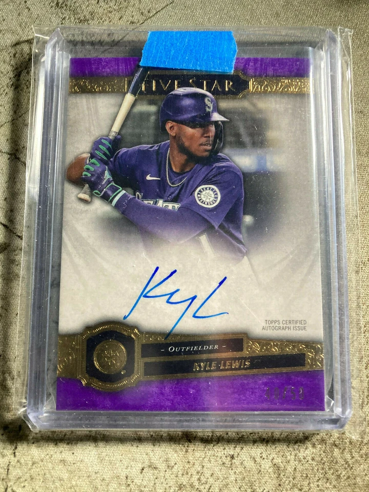 2021 Topps Five Star Autographs Purple Kyle Lewis On Card Auto MARINERS #40/50 - Image 1 of 3
