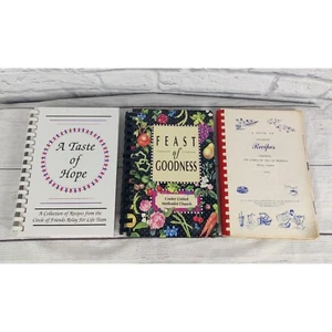 Lot Of 3 Vintage Church Community Group Fundraising Cookbooks (1972, 1995, 2005) - Imagen 1 de 5