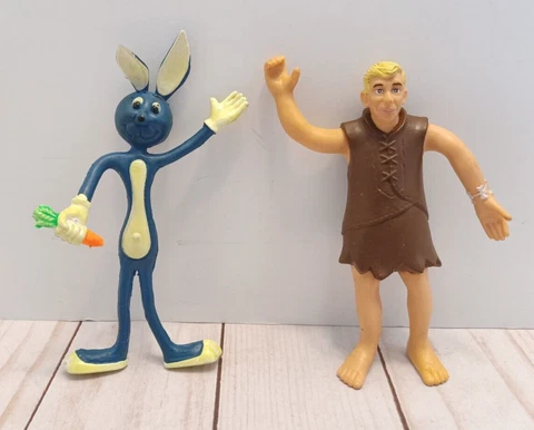 The Flintstones Barney Rubble Rick Moranis & Easter Bunny 5" Figure Bendy Toy Cover