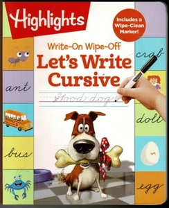 Let's Write Cursive by Highlights Learning 2020, Spiral Bound write on wipe off - Picture 1 of 2