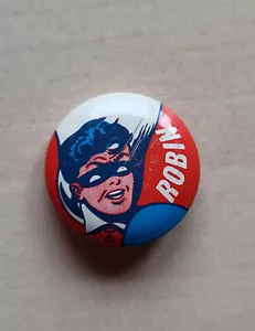 Vintage Blech Batman Robin Abzeichen Pin KKW Inc. 1966 Comic Cartoon - Bild 1 von 4