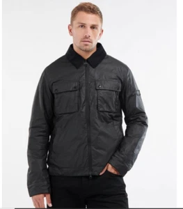 Chaqueta de cera con cremallera de verano con cuello negro Barbour International £229 - Imagen 1 de 17