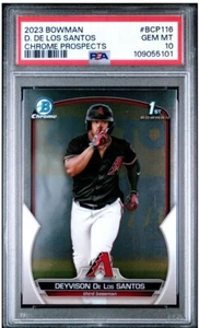 2024 BOWMAN DEYVISON DE LOS SANTOS 1ST CHROME PSA 10 #BCP-116 MARLINS - Picture 1 of 2
