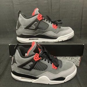 Scarpe Nike Air Jordan Retro IV 4 408452 061 nere infrarossi 23 taglia 6,5 indossate una volta - Foto 1 di 10