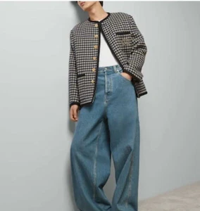 Gucci Wool Gingham Jacket With Interlocking G 'Beige Blue' 770950 - BNWT - Picture 1 of 7