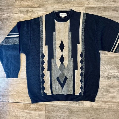 Suéter de Murano Cuello Redondo Hombre Talla XL Hecho en Italia Negro Foto 1 de 4