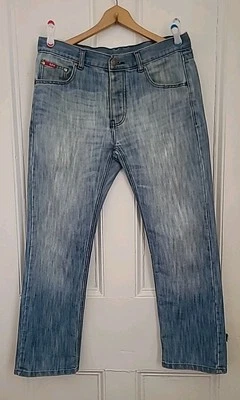 Lee Cooper Vintage Faded Blue Jeans 34S - W34 L28 Straight Leg Button Fly - Image 1 of 4