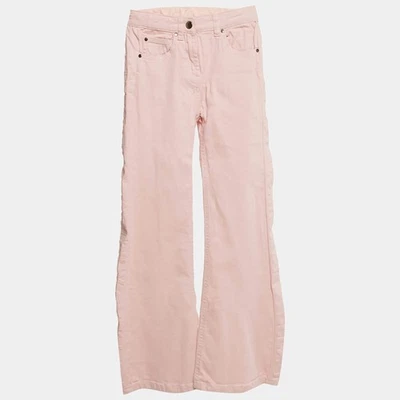 Pantalones de mezclilla de pierna ancha con logotipo rosa en relieve Stella McCartney para niños 10 años Foto 1 de 4