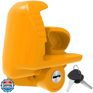 ROMON Yellow Trailer Hitch Locks with Keys, Universal Size Fit 1-7/8", 2", an - Picture 1 of 5