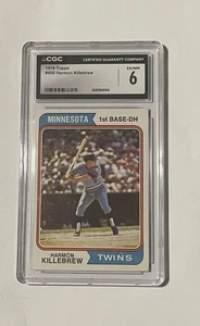 Tarjeta Topps Harmon Killebrew 1974 clasificación CGC 6 ¡EX/NM devolución de dinero!! - Imagen 1 de 2