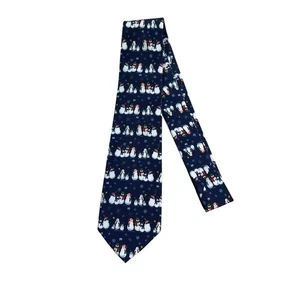 Parquet Boys Youth Snowman Christmas Holiday Neck Tie - Picture 1 of 7