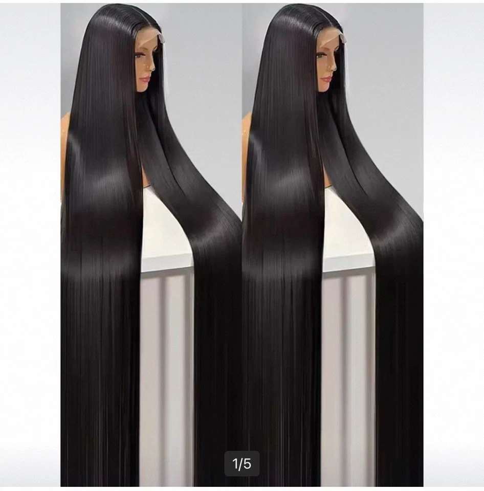 200% High Density Straight Human Hair Wig – HD Transparent Lace - Image 1 of 4