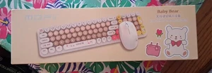 Mofii Baby Bear Wireless Keyboard and Mouse Combo Coffee W Batteries  - Picture 1 of 4