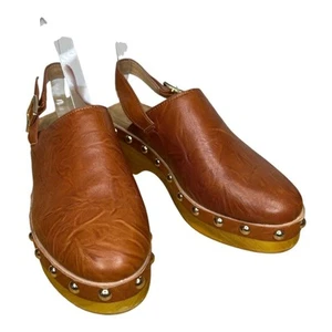 Zuecos Kelsi Dagger Warehouse de cuero para mujer marrón cacahuete talla 8 - Imagen 1 de 12
