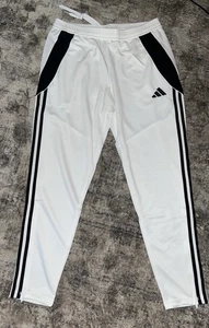 Adidas Tiro 24 Men’s Soccer Athletic Pants White Sports Fitted Jogger #268 - Picture 1 of 5