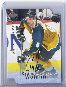 1995-96 UPPER DECK BE A PLAYER CRAIG WOLANIN DIE CUT AUTO BAP UD SIGNATURE S59 - Picture 1 of 1